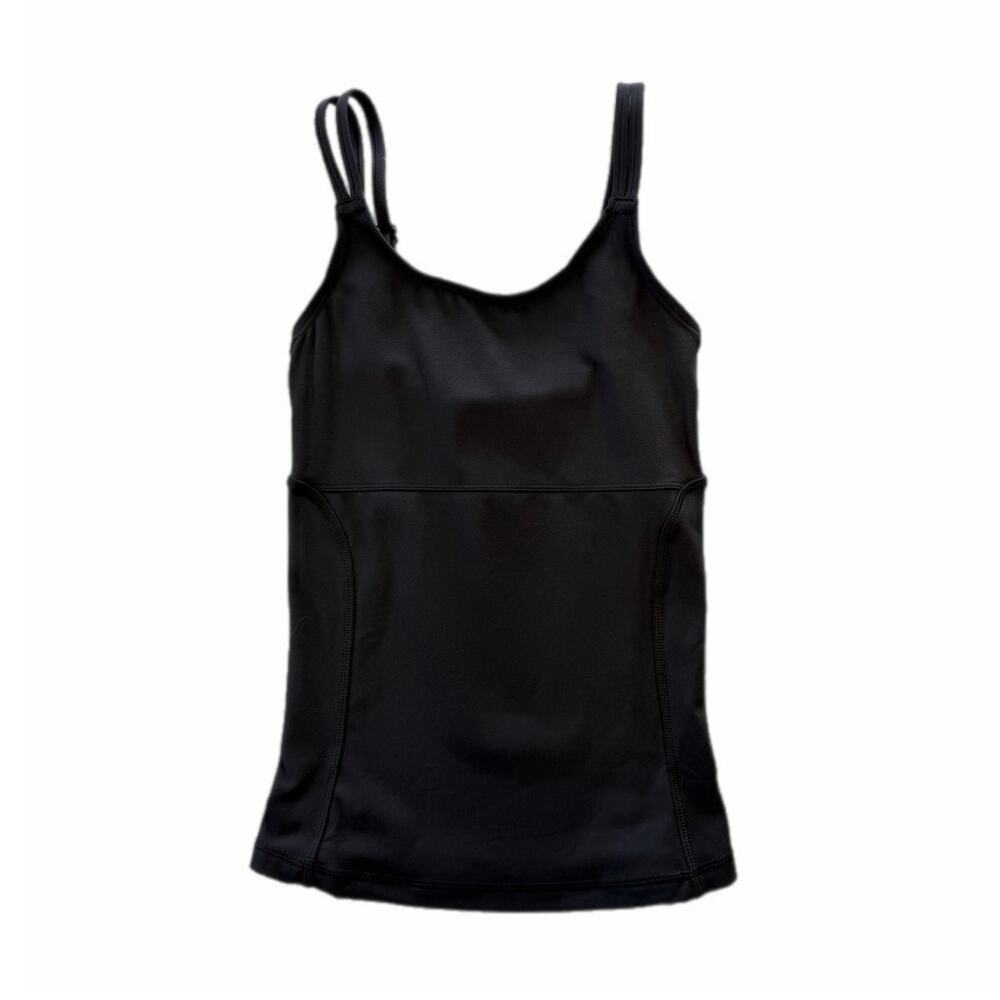 Universal Standard Game Double Strap Black Activewear Athletic Workout Tank Top